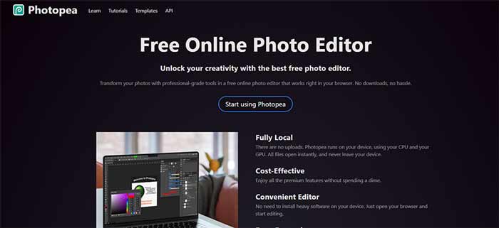 نسخه وب Photopea