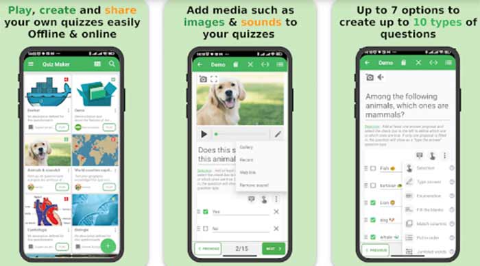 نرم افزار Quiz Maker (Create Quiz / Test)
