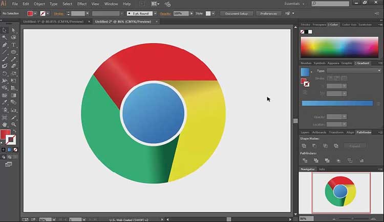 گرافیکال ابسترکت Adobe Illustrator