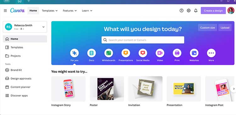 گرافیکال ابسترکت نرم افزار Canva